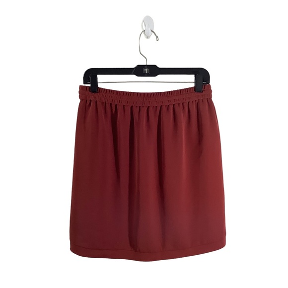 J. Crew Burnt Orange Round Hem Stretch Waist Skirt - Picture 2 of 7